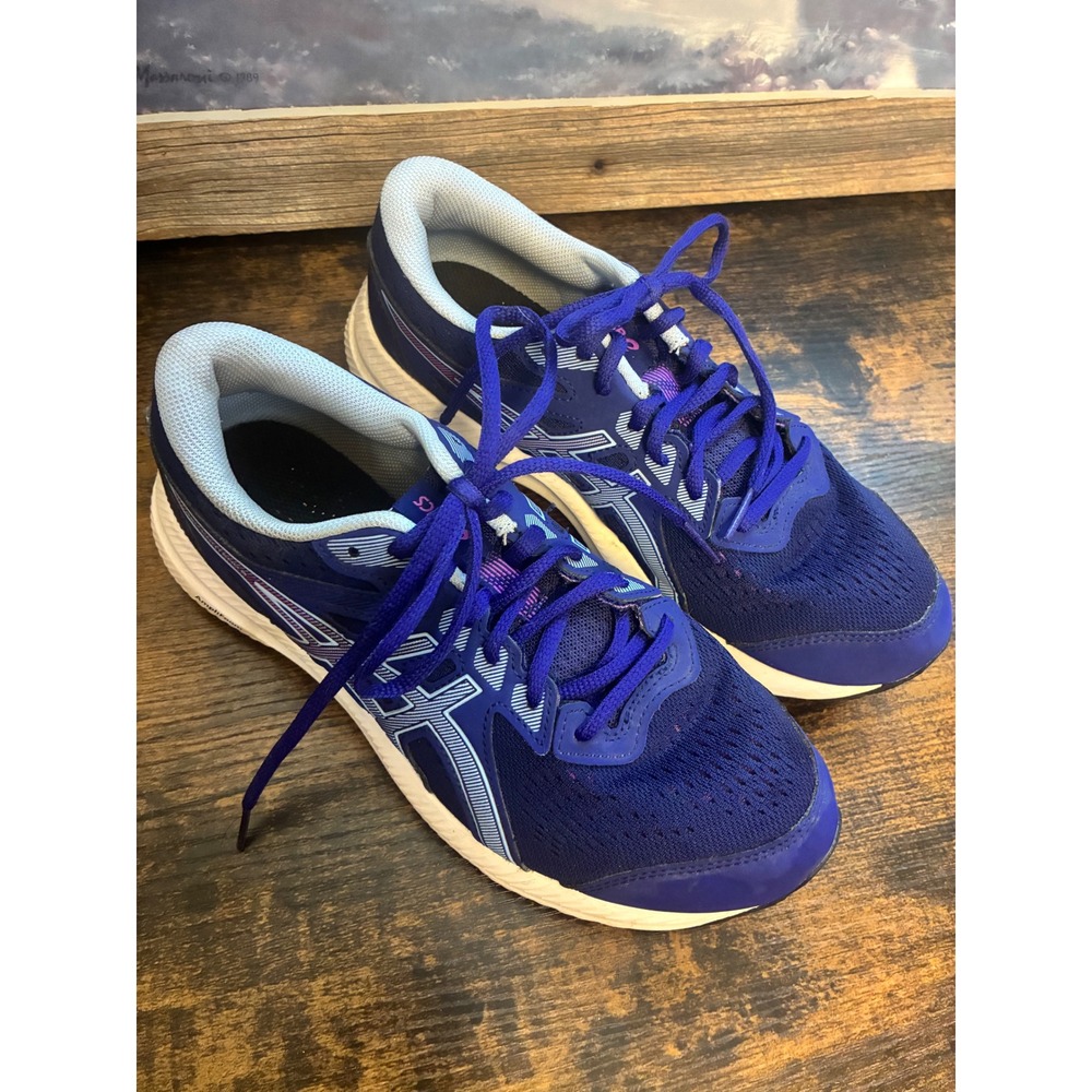 Asics Gel Contend 7 Womens Running Shoes Blue Purple Sneaker Size 7.5